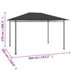 vidaXL Gazebo 384x281x270 cm Anthracite 180 g/m&sup2;