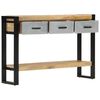 vidaXL Console Table 110x30x76 cm Solid Rough Wood Mango