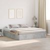 vidaXL Bed Frame Concrete grey 200 x 200 cm Engineered wood
