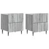 vidaXL Bedside Cabinet 2 pcs Grey Sonoma 43 x 34.5 x 49.5 cm