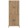vidaXL Highboard Artisan Oak 69.5 x 34 x 180 cm Engineered Wood