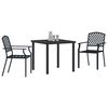 vidaXL Garden Dining Set 3 pcs Anthracite Powder-Coated Steel