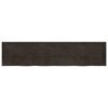 vidaXL Wall Shelf Dark Brown 220x50x(2-6) cm Treated Solid Wood Oak