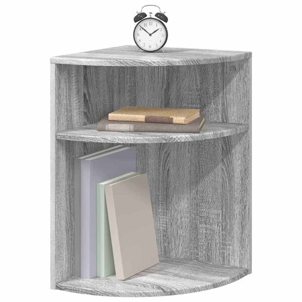 vidaXL End Table Grey Sonoma 39.7 x 39.7 x 60 cm Engineered Wood