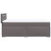 vidaXL Box Spring Bed with Mattress Grey 100x200 cm Faux Leather