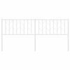 vidaXL Metal Headboard White 180 cm