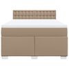 vidaXL Box Spring Bed with Mattress Cappuccino 140x200 cm Faux Leather