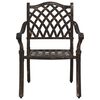 vidaXL Garden Dining Set 5 pcs Bronze Aluminium