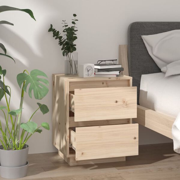 vidaXL Bedside Cabinets 2 pcs 40x35x50 cm Solid Wood Pine