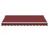 vidaXL Manual Retractable Awning with LED Burgundy 350x250 cm