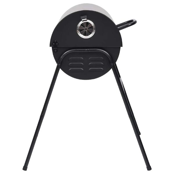 vidaXL Barrel Grill with 2 Cooking Grids Black 80x95x90 cm Steel