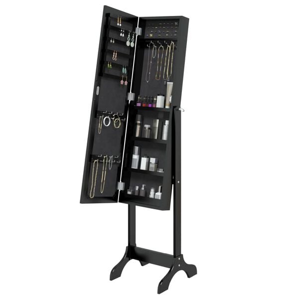 vidaXL Free-Standing Mirror Black 34x37x146 cm