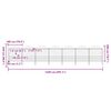 vidaXL Garden Fence with Spear Top Steel 1248x200 cm Black