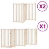 vidaXL Dog Gate with Door Foldable 12 Panels 600 cm Poplar Wood