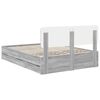 vidaXL Bed Frame with Drawer Grey Sonoma 150 x 200 cm Engineered Wood