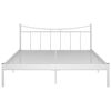 vidaXL Bed Frame without Mattress White Metal 160x200 cm