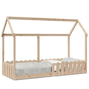 vidaXL Kids' House Bed Frame without Mattress 80x200 cm Solid Wood Pine
