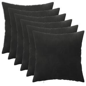 vidaXL Cushion with Pillow HEERLEN 6 pcs Black Velvet