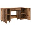 vidaXL Desk with Shelf Old wood 140 x 50 x 75 cm Engineered wood
