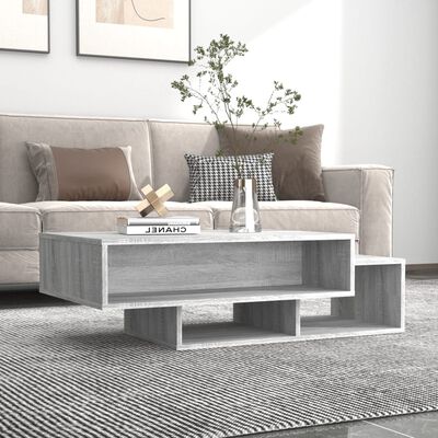 vidaXL Coffee Table Grey Sonoma 105x55x32 cm Engineered Wood