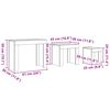 vidaXL Nesting Coffee Tables 3 pcs Artisian Oak Engineered Wood