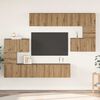 vidaXL TV Cabinet Set Wall-mounted 8 pcs Artisan Oak Engineered Wood