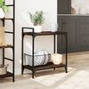vidaXL Kitchen Trolley Brown Oak 60.5x31x72.5 cm Engineered Wood