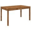 vidaXL Garden Dinner Table LAREN Natural 141 x 80.5 x 75 cm