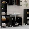 vidaXL Bathroom Cabinet Black 60x32x53.5 cm Engineered Wood