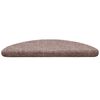 vidaXL Stair Mats Self-adhesive 20 pcs 56x17x3 cm Light Brown Half Round