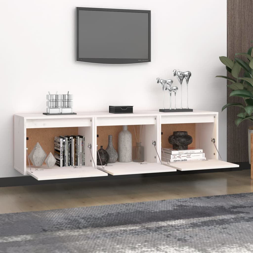 Solid wood hotsell floating tv unit