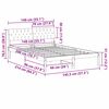 vidaXL Bed frame Brown and taupe 140 x 200 cm Solid pine wood