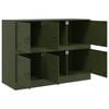 vidaXL Sideboard Olive Green 99x39x73 cm Steel