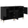 vidaXL Sideboards 2 pcs Black Oak 60 x 35 x 70 cm Engineered Wood