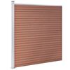 vidaXL WPC Fence Set 6 Square + 1 Slanted 1138x186 cm Brown