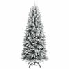 vidaXL Artificial Christmas Tree with 300 LEDs with Stand White 210 cm
