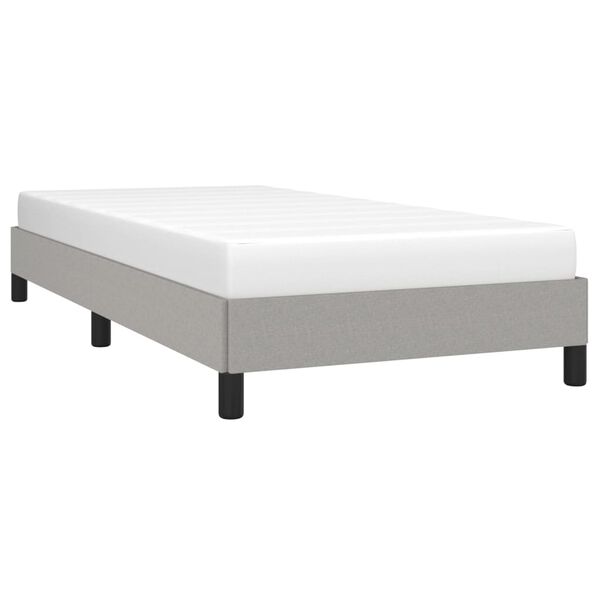 vidaXL Bed Frame without Mattress Light Grey 90x190 cm Single Single Fabric