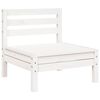 vidaXL Garden Sofa 3-Seater White Solid Wood Pine