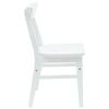 vidaXL Dining Chairs 2 pcs White 42 x 47.5 x 81 cm Solid Rubber Wood