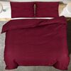 vidaXL Duvet Cover Set Bordeaux 155x220 cm Cotton