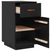 vidaXL Desk Cabinet Black 40x50x75 cm Solid Wood Pine