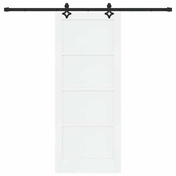 vidaXL Sliding Door ORKDAL White 83 x 202 cm Solid Pine Wood