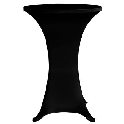 vidaXL Standing Table Cover Ø60 cm Black Stretch 4 pcs