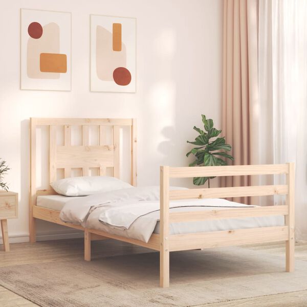 vidaXL Bed Frame without Mattress 100x200 cm Solid Wood