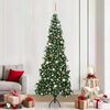 vidaXL Corner Artificial Christmas Tree Green 210 cm PVC and Metal