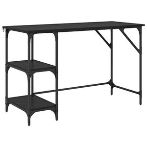 vidaXL Desk Black Oak 120 x 50 x 75 cm Engineered Wood