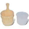 vidaXL 5 Piece Sauna Accessory Bucket Spoon Hourglass Thermo-hygrometer