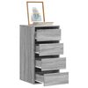 vidaXL Corner Chest of Drawers Grey Sonoma 40x41x76 cm Engineered Wood