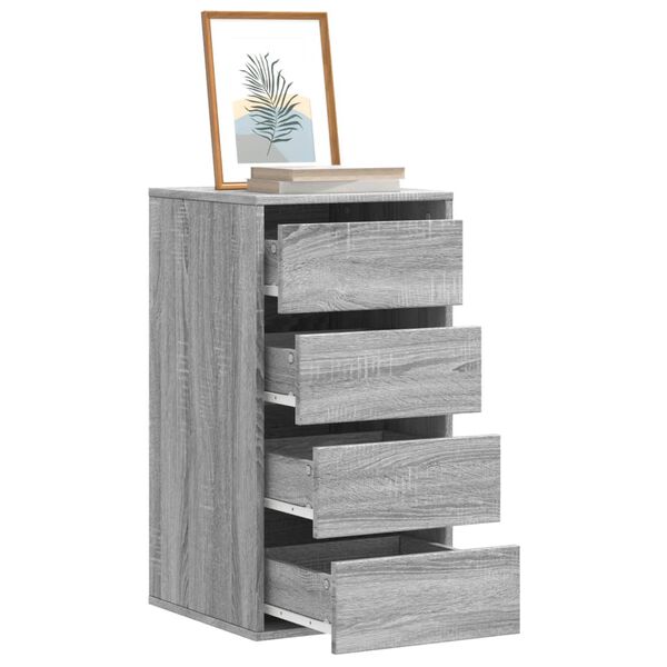 vidaXL Corner Chest of Drawers Grey Sonoma 40x41x76 cm Engineered Wood