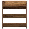 vidaXL Wall Shoe Cabinet Old Wood 80x18x90 cm Engineered Wood